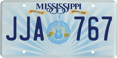 MS license plate JJA767