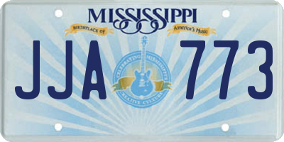 MS license plate JJA773