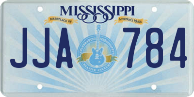 MS license plate JJA784