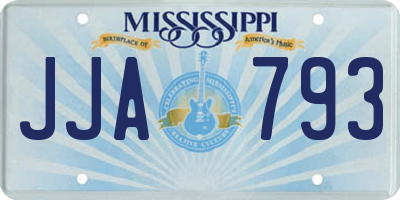 MS license plate JJA793