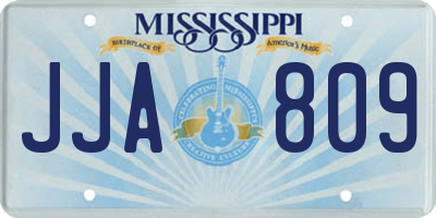 MS license plate JJA809