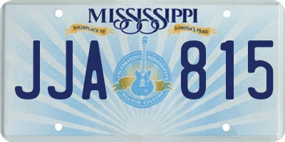 MS license plate JJA815