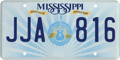 MS license plate JJA816