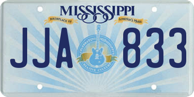 MS license plate JJA833