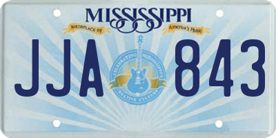 MS license plate JJA843