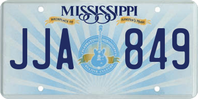 MS license plate JJA849
