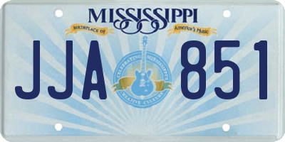 MS license plate JJA851