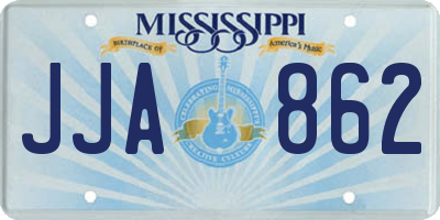 MS license plate JJA862