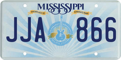 MS license plate JJA866
