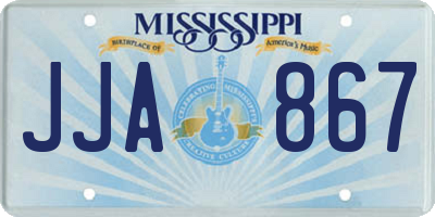 MS license plate JJA867