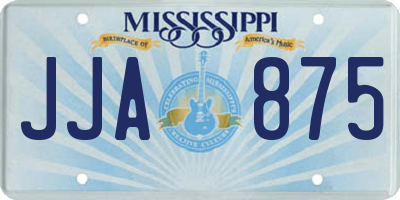 MS license plate JJA875