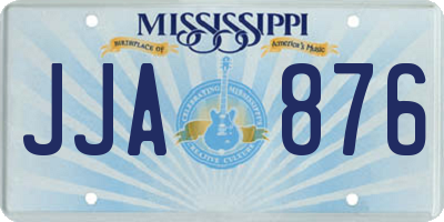 MS license plate JJA876