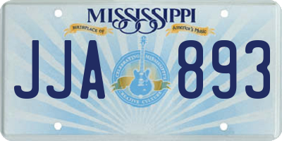 MS license plate JJA893