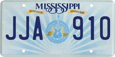 MS license plate JJA910