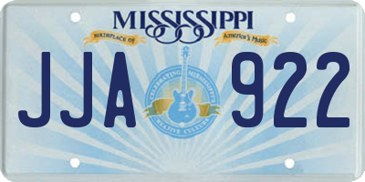 MS license plate JJA922