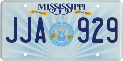 MS license plate JJA929