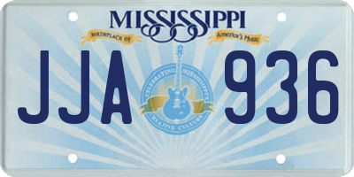 MS license plate JJA936
