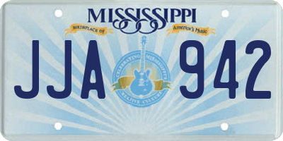 MS license plate JJA942