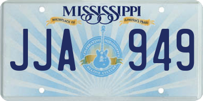 MS license plate JJA949