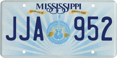 MS license plate JJA952