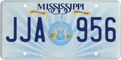 MS license plate JJA956