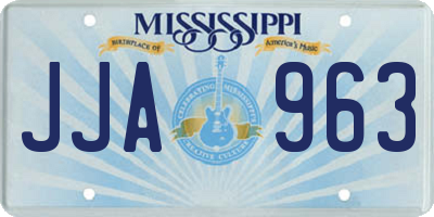 MS license plate JJA963