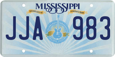 MS license plate JJA983
