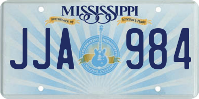 MS license plate JJA984
