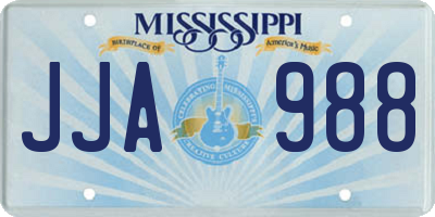 MS license plate JJA988