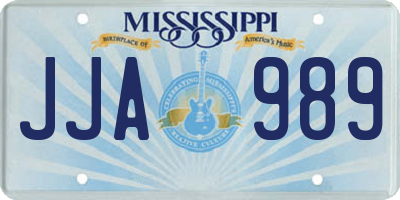 MS license plate JJA989