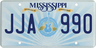 MS license plate JJA990