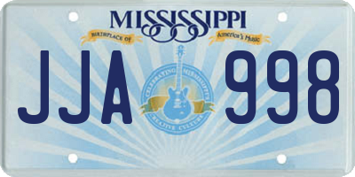 MS license plate JJA998