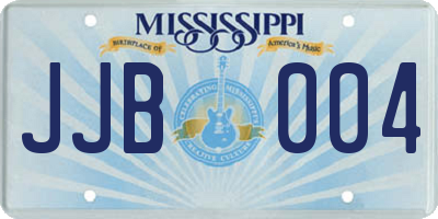 MS license plate JJB004