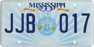 MS license plate JJB017
