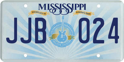 MS license plate JJB024