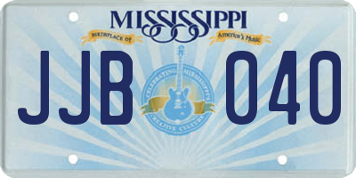 MS license plate JJB040
