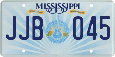 MS license plate JJB045