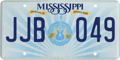MS license plate JJB049