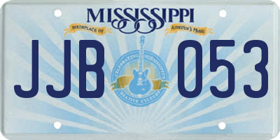 MS license plate JJB053