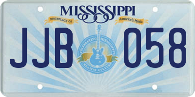MS license plate JJB058