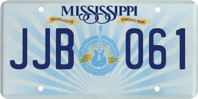 MS license plate JJB061