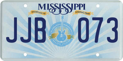 MS license plate JJB073