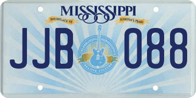 MS license plate JJB088