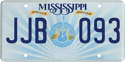MS license plate JJB093