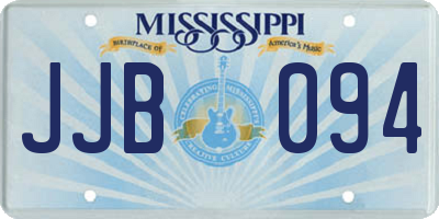 MS license plate JJB094