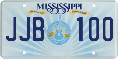 MS license plate JJB100