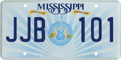 MS license plate JJB101