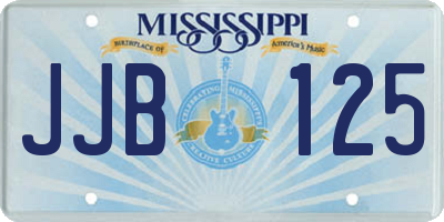 MS license plate JJB125