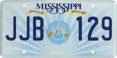 MS license plate JJB129