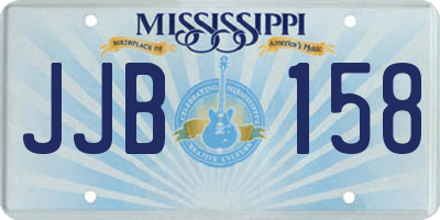 MS license plate JJB158